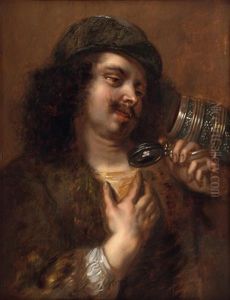 Homme Buvant Ou Allegorie Du Gout by Jan Cossiers