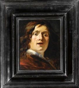 Study Of A Head (self-portrait?) by Jan Cossiers