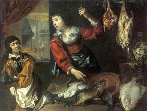 Deux Serviteurs Dans Un Garde-manger - view 1