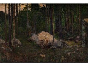 Kinder Am Lagerfeuer Im Wald