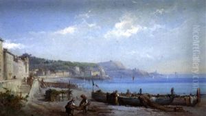 Pecheurs Ramassant Leurs Filets