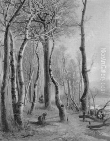 Reisigsammler Am Waldrand - view 1