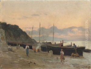 Grande Marina, Capri, Evening by Giovanni Costa