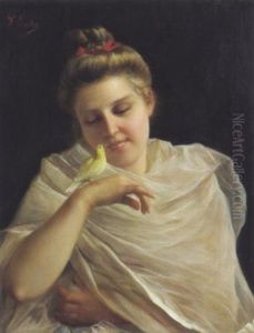 Madchen Mit Kanarienvogel