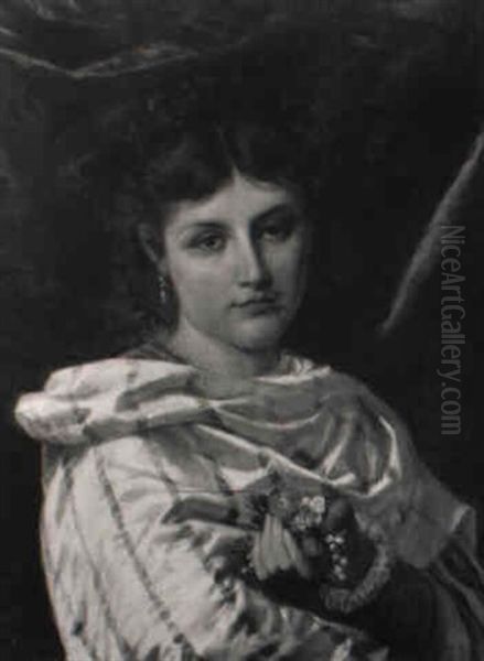 Giovane Donna Con Fiori - view 1
