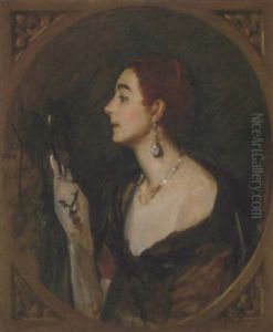 Portrait Of The Artist's Second Wife, Christine Bonnar by John da Costa
