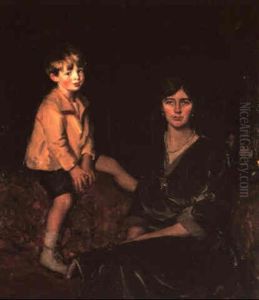 Ritratto Di Helen Mary Grandage E Di Suo Figlio Christopher by John da Costa