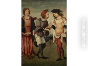 Three Figures With The Head Of John The Baptist(?) Three Figures With The Head Of John The Baptist(?)