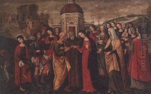 The Marriage Of The Virgin by Lorenzo Costa