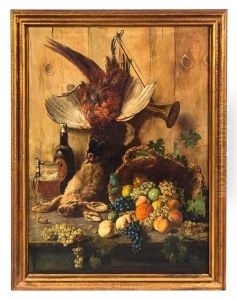 Still Life With Game, Tankard And Fruit