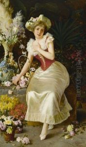 A Young Lady With Flowers