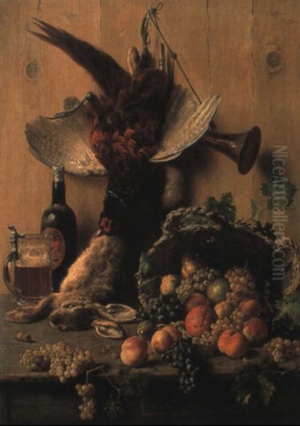 Still Life With Game And Fruit On A Table - view 1