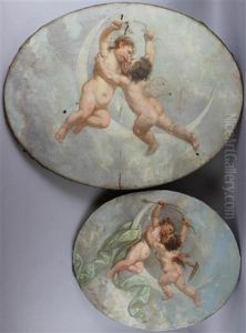 A Pair Of Putti, 1902 by Filippo Costaggini