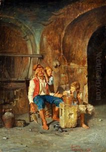 Uno Scherzo Al Nonno by Giuseppe Costantini