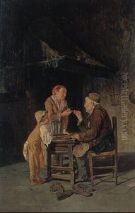 At The Cobbler's by Giuseppe Costantini