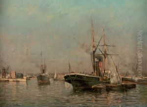 Bateaux Au Mouillage Dans Le Port Bateaux Au Mouillage Dans Le Port