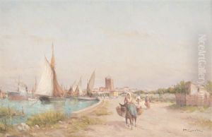 Paysage En Provence by Victor Coste