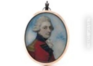 Portrait Miniature Of An Officer Of The 1st Royal Regiment Of Foot As Worn In The Period Of 1796-1816 by Richard Cosway