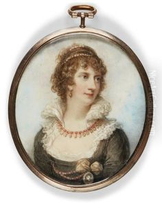 Portrait Of Lady Williamina Forbes, Nee Belsches (circa 1776-1810) by Richard Cosway