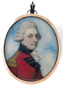 Portrait Miniature Of An Officer Of The 1st Royal Regiment Of Foot As Worn In The Period Of 1796-1816