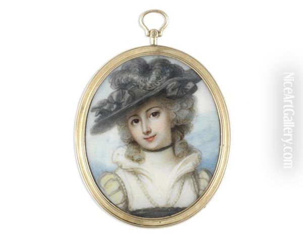 A Portrait Miniature Of A Young Lady - view 1