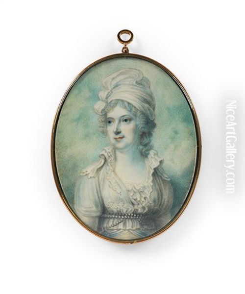 An English Portrait Miniature Of Maria Marowe, Lady Eardley - view 1