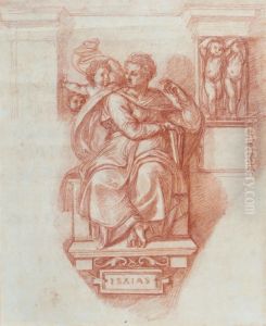 The Prophet Isaiah, From The Ceiling Of The Sistine Chapel, Aftermichelangelo by Robert Ango