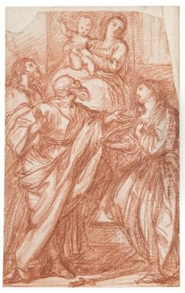 Vierge A L'enfant Entouree De Saints - view 1