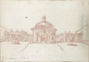 Vue De La Place Et De L'eglise De L'assomption A L'ariccia