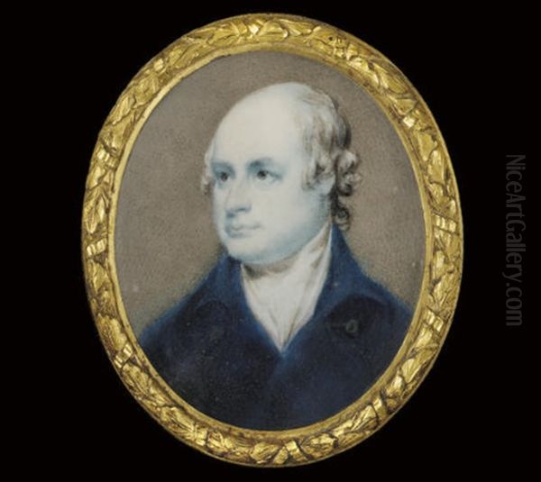 A Gentleman In Blue Coat And White Shirt (george Romney?) - view 1