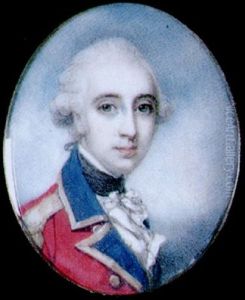 Joseph Tiffin Senhouse, In Uniform, (officer Of The Guards?), His Powdered Hair En Queue