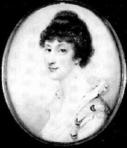 Portrait Of A Lady In A White Dress And Sky Background by Richard Cosway