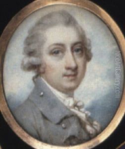 Portrait Of A Gentleman Wearing A Grey Coat And Knotted White Cravat