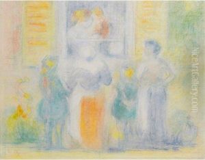 Les Commerages by Charles Angrand
