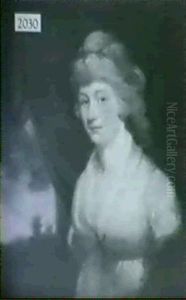 Aristocratic Woman In Pink Ballgown by Richard Cosway
