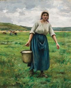 The Milkmaid by Therese Marthe Francoise Cotard-Dupre