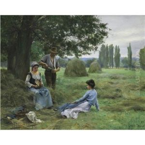 Reapers Resting by Therese Marthe Francoise Cotard-Dupre