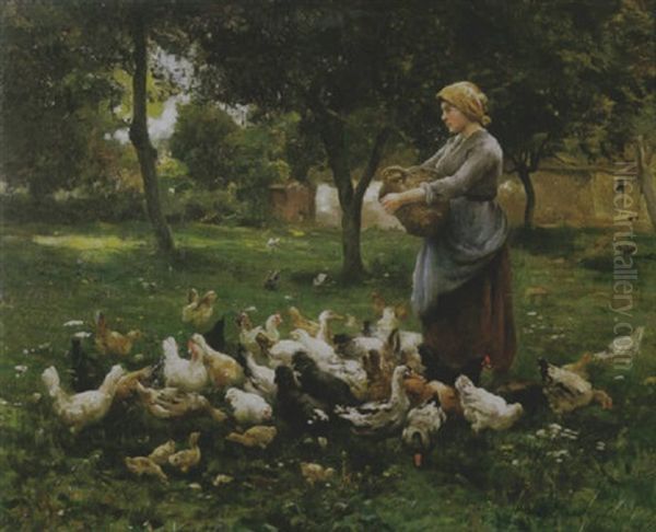 Feeding The Chickens - view 1