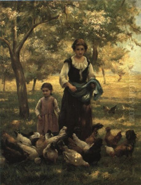Feeding The Chickens - view 1