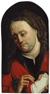 Saint Luke Painting The Virgin (right Panel Of A Diptych, In Collab. W/studio)