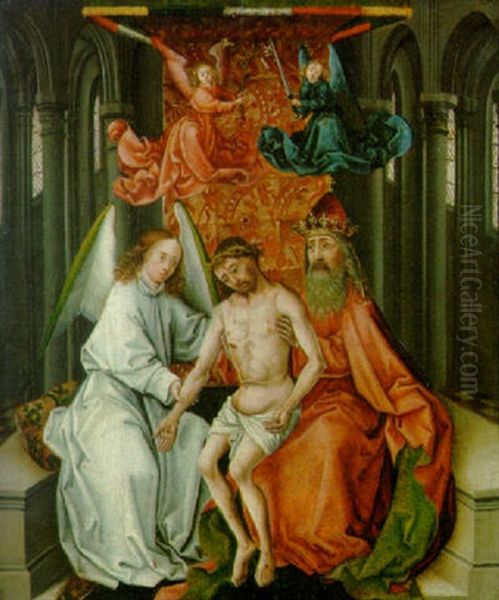 The Risen Christ Held By An Angel And God The Father - view 1