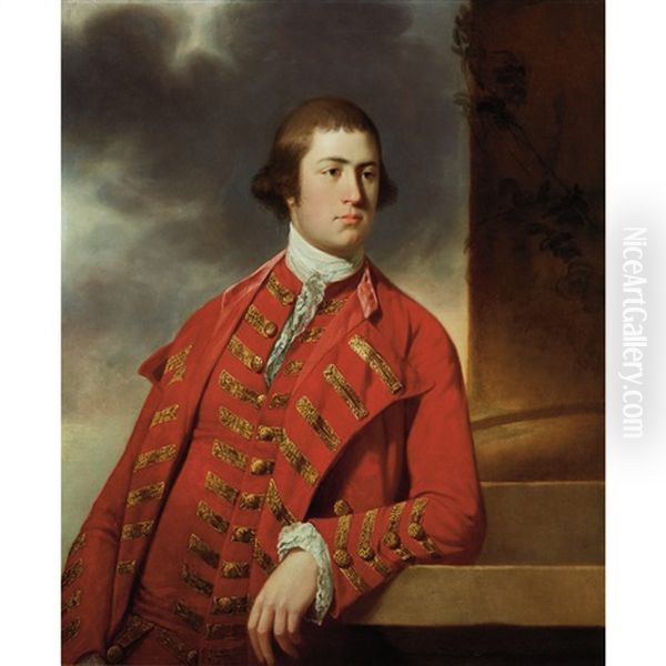 Portrait Of A Young Gentleman In A Red Coat - view 1
