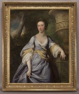 Untitled (portrait Of A Lady In A Blue Silk Dress) by Francis Cotes