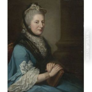 Portrait Of A Lady In Blue by Francis Cotes