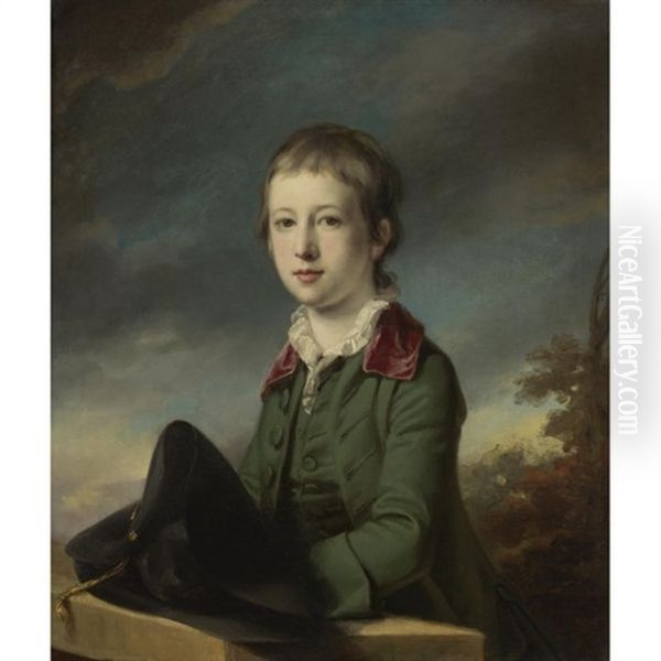 Portrait Of A Boy In A Green Coat - view 1