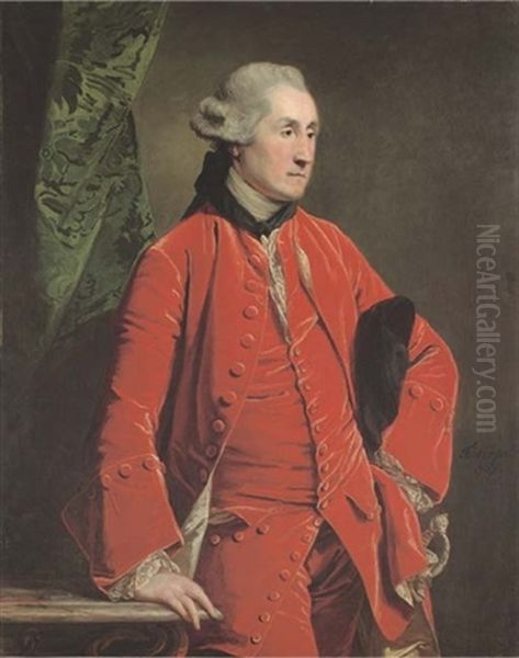 Portrait Of Sir Robert Burdett, 4th Bt. In A Red Coat And Waistcoat - view 1