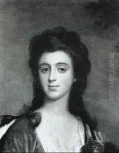 Portrait Of A Lady Holding A Goblet In A Landscape