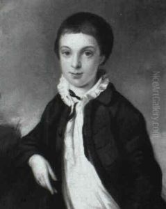 Portrait Of A Boy, Half Length, Wearing A White Shirt And Green Coat In A Landscape by Francis Cotes