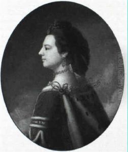 Portrait Of A Lady Said To Be Lady Elizabeth Seymour,       Duchess Of Northumberland, Half Length, Wearing A Rose by Francis Cotes