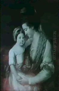 Portrait Of Anne, Countess Of Drogheda, With Her Son by Francis Cotes